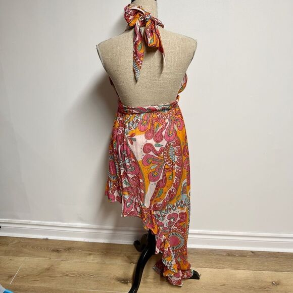 NWT Anthropologie “Sundress” Amina Marbella Havana Framboise Dress L Host Pick - Picture 5 of 6